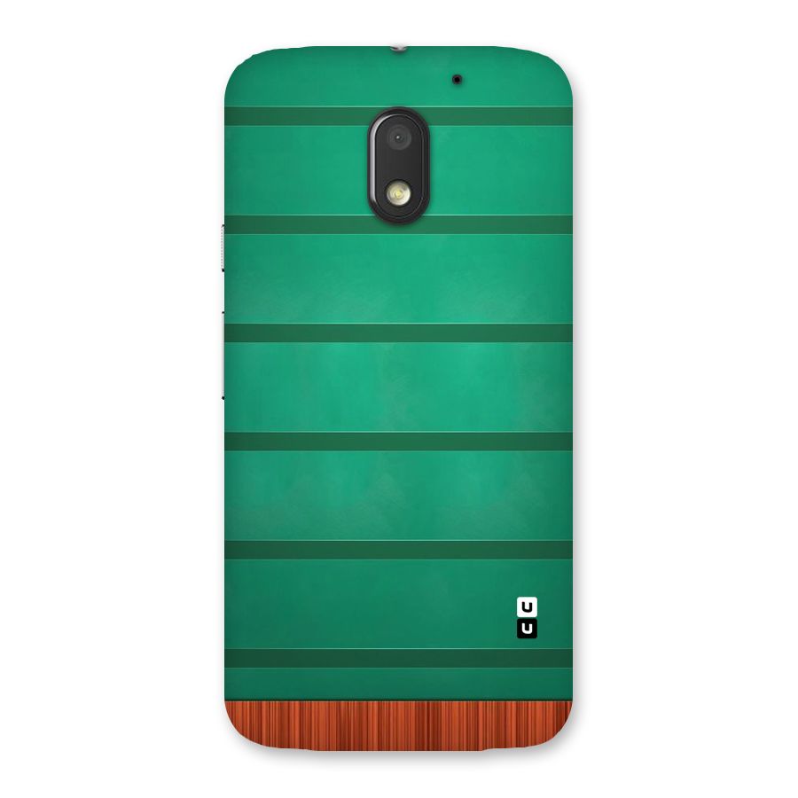 Green Wood Stripes Back Case for Moto E3 Power