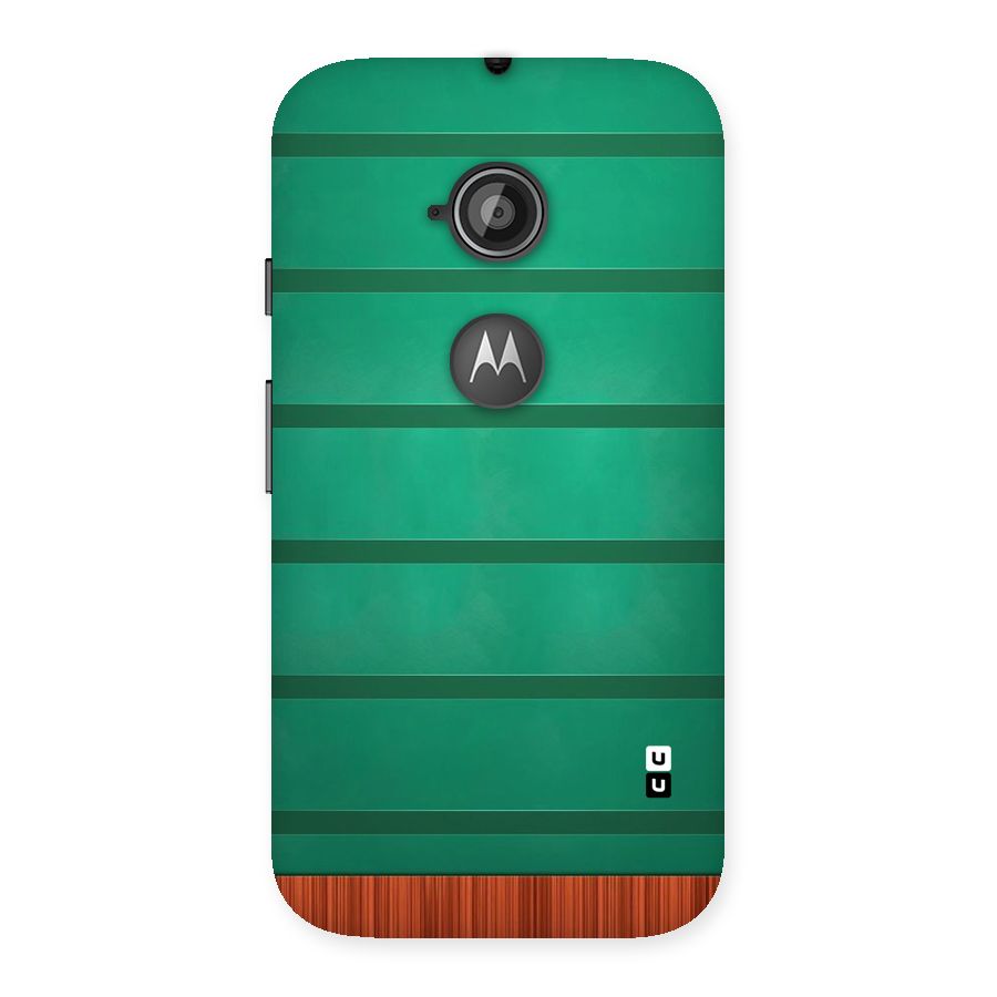 Green Wood Stripes Back Case for Moto E 2nd Gen