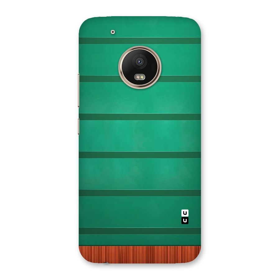 Green Wood Stripes Back Case for Moto G5 Plus