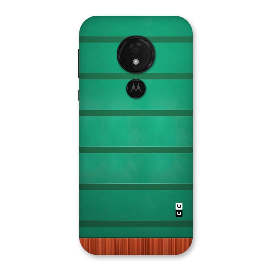 Green Wood Stripes Back Case for Moto G7 Power