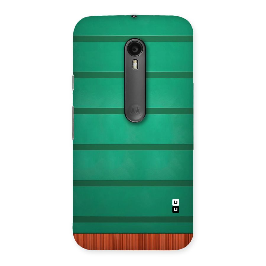 Green Wood Stripes Back Case for Moto G Turbo