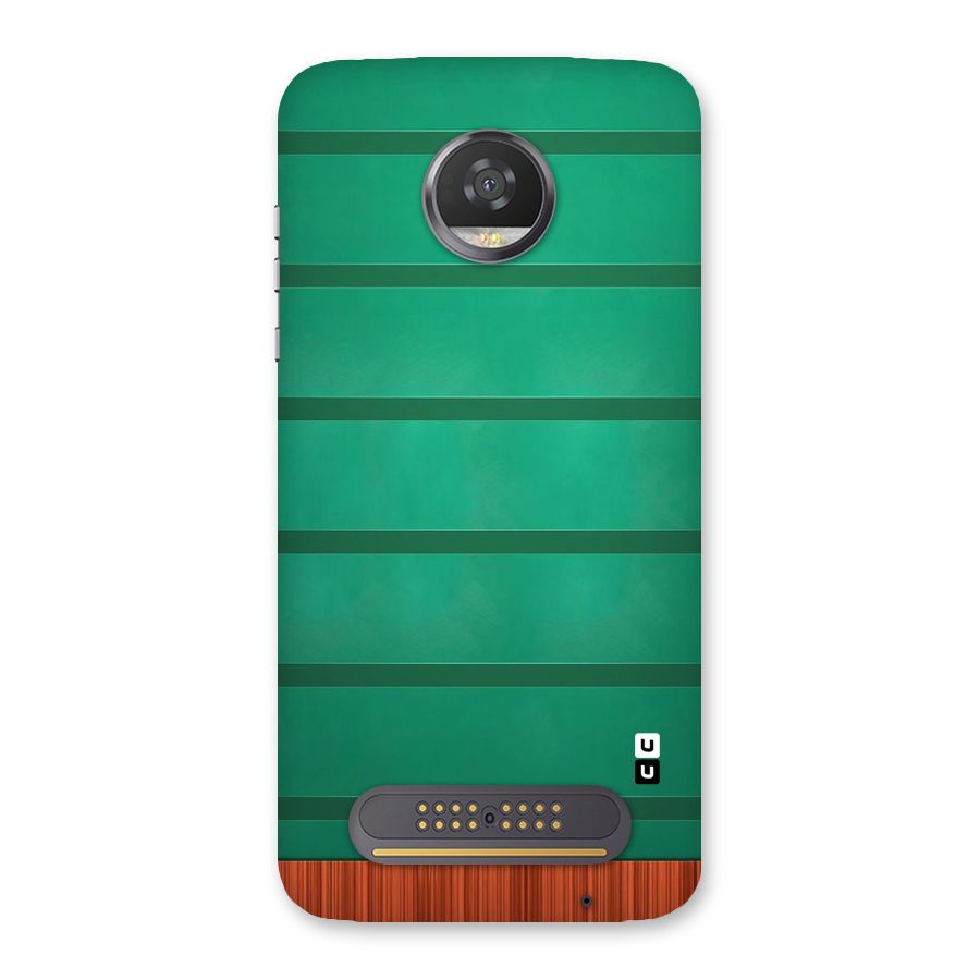 Green Wood Stripes Back Case for Moto Z2 Play