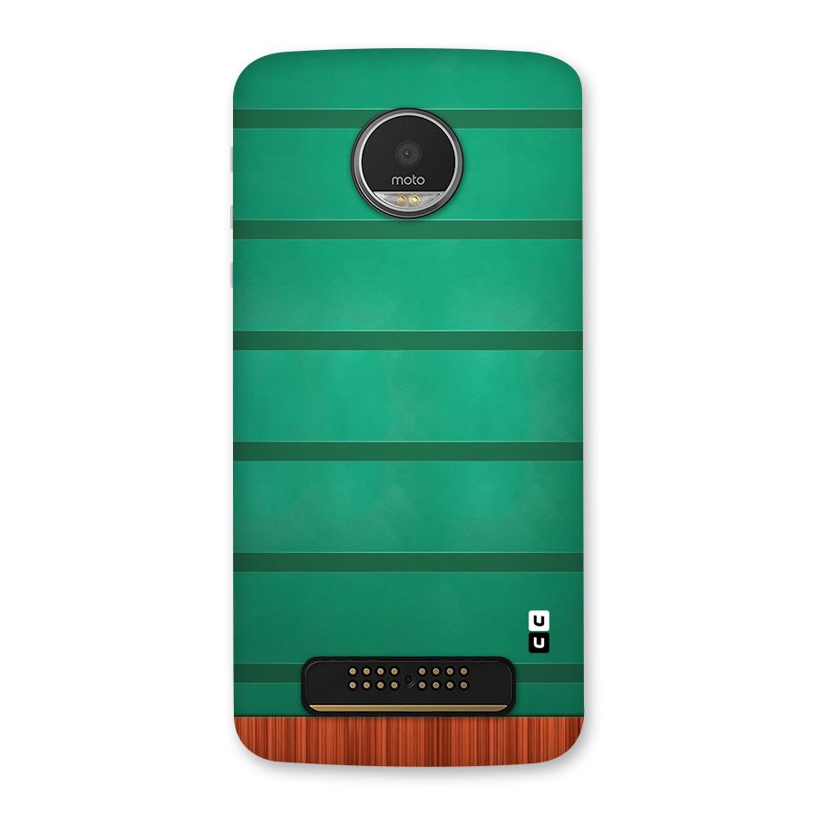 Green Wood Stripes Back Case for Moto Z Play
