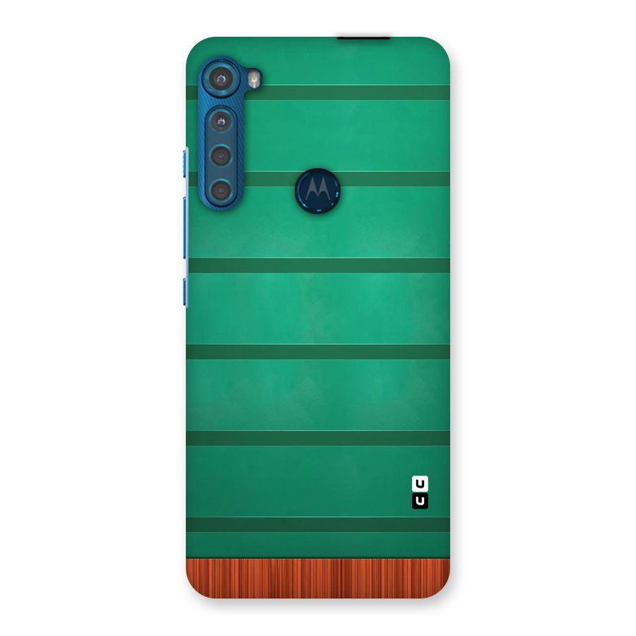 Green Wood Stripes Back Case for Motorola One Fusion Plus