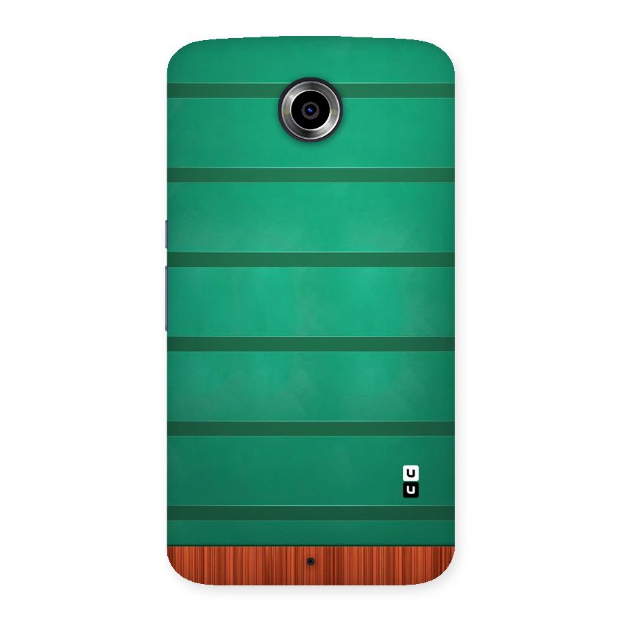 Green Wood Stripes Back Case for Nexsus 6