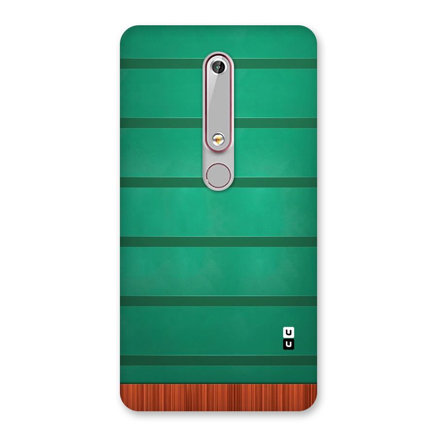 Green Wood Stripes Back Case for Nokia 6.1