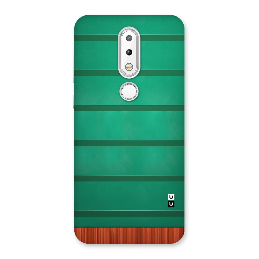 Green Wood Stripes Back Case for Nokia 6.1 Plus