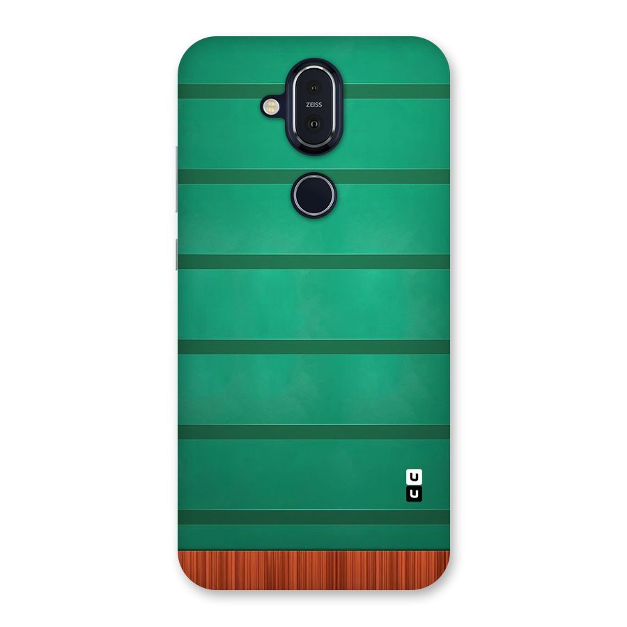 Green Wood Stripes Back Case for Nokia 8.1