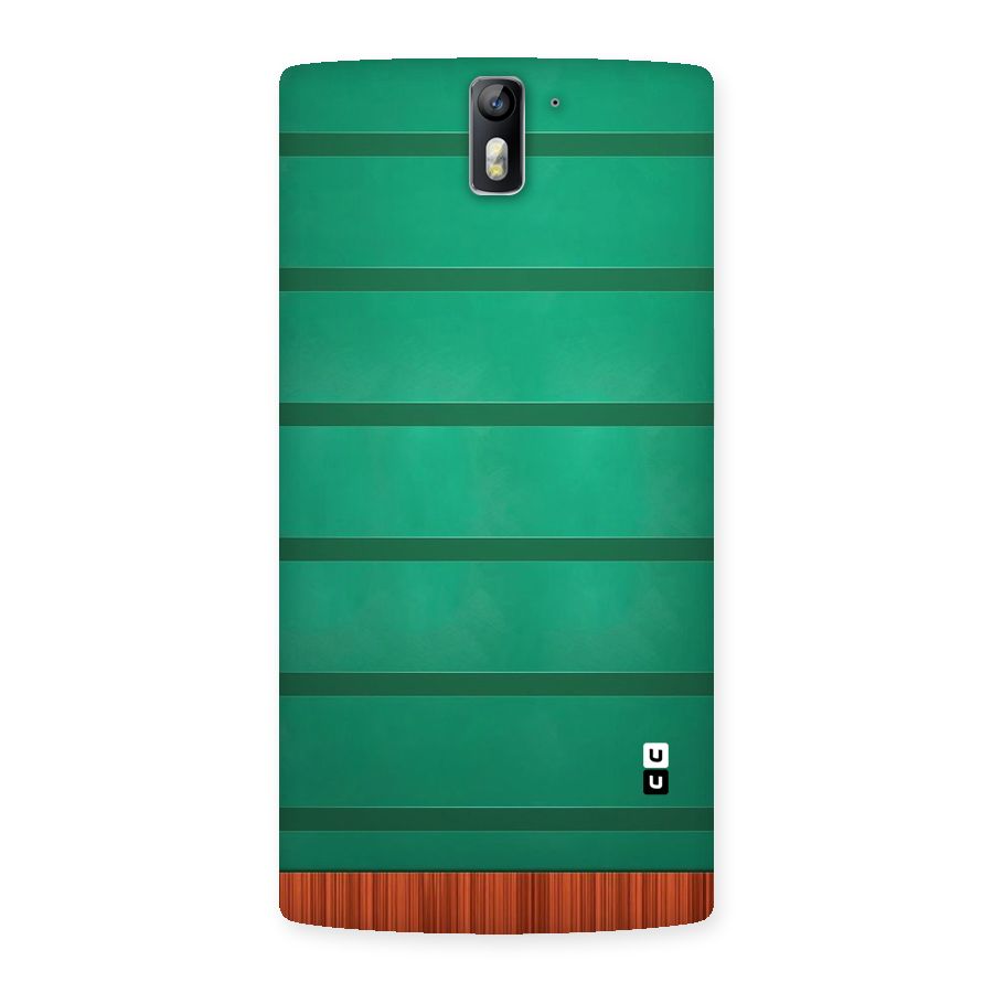 Green Wood Stripes Back Case for One Plus One