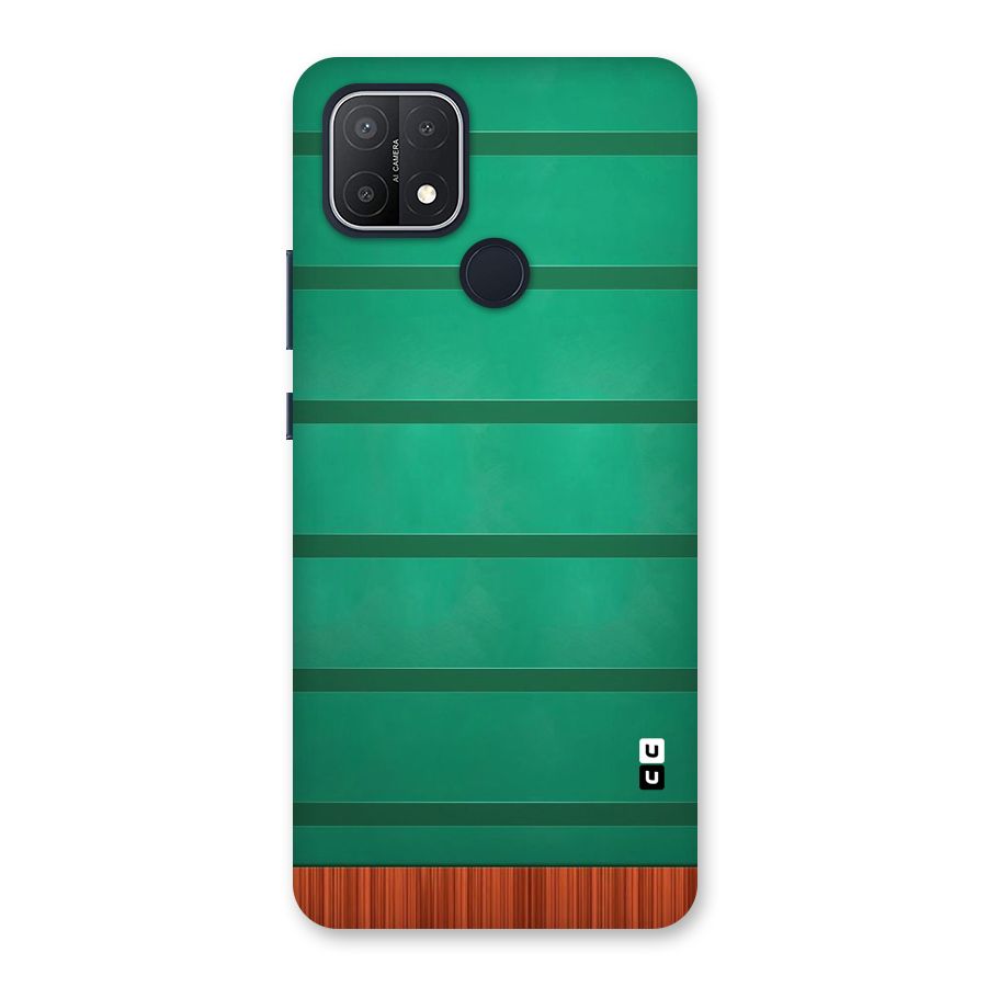 Green Wood Stripes Back Case for Oppo A15