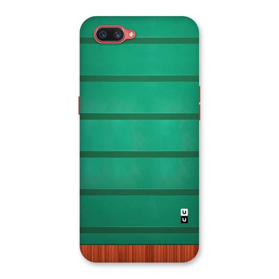 Green Wood Stripes Back Case for Oppo A3s