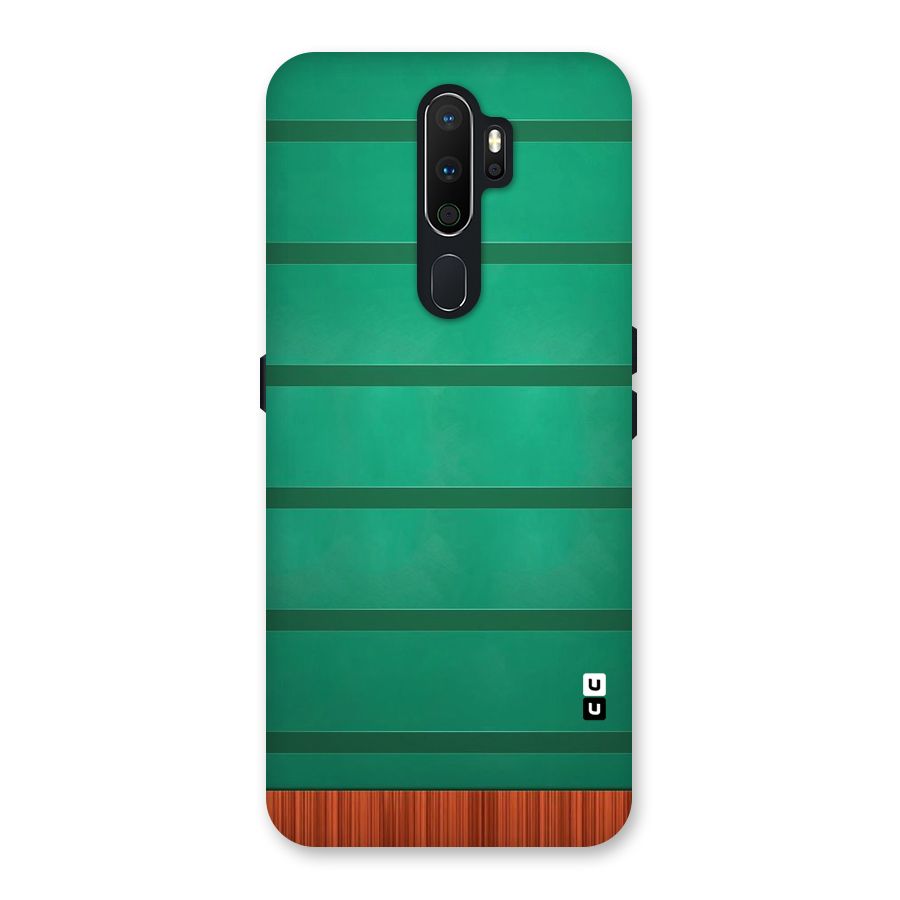 Green Wood Stripes Back Case for Oppo A5 (2020)