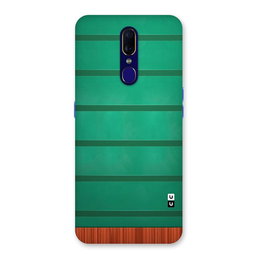 Green Wood Stripes Back Case for Oppo F11