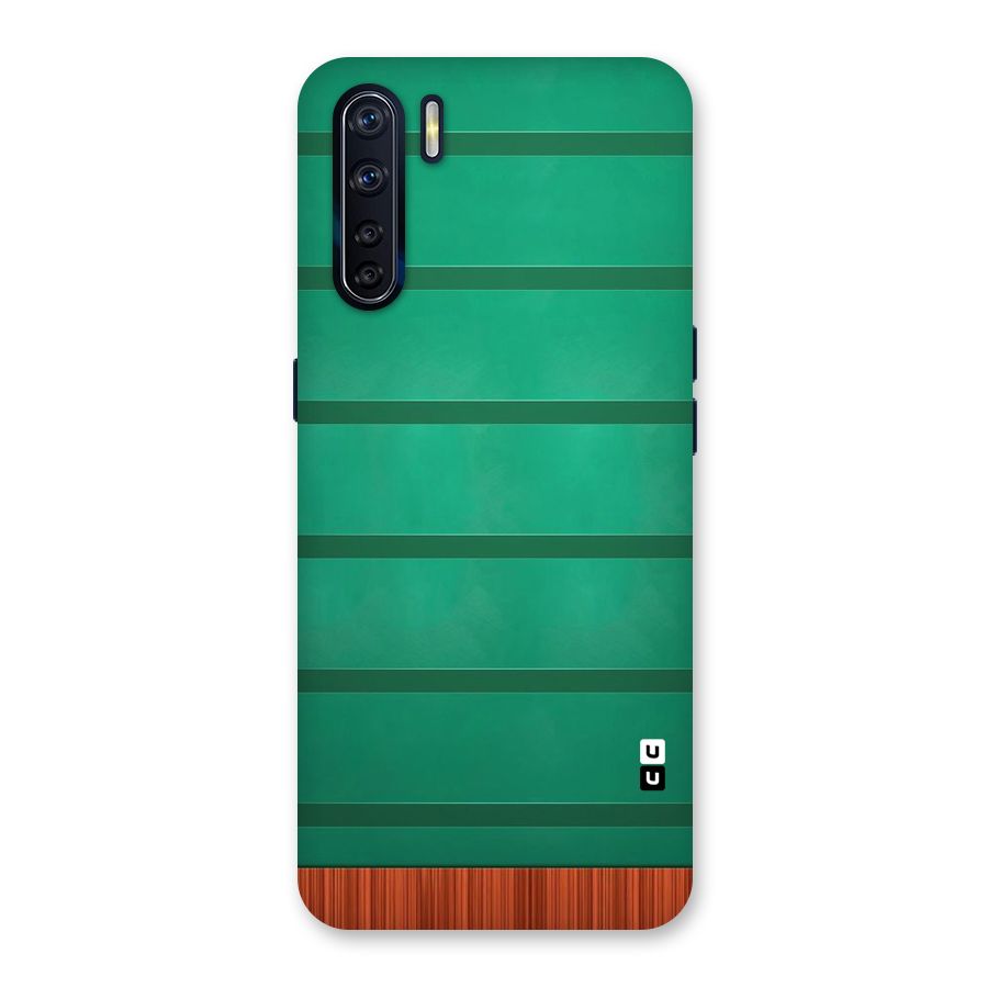Green Wood Stripes Back Case for Oppo F15