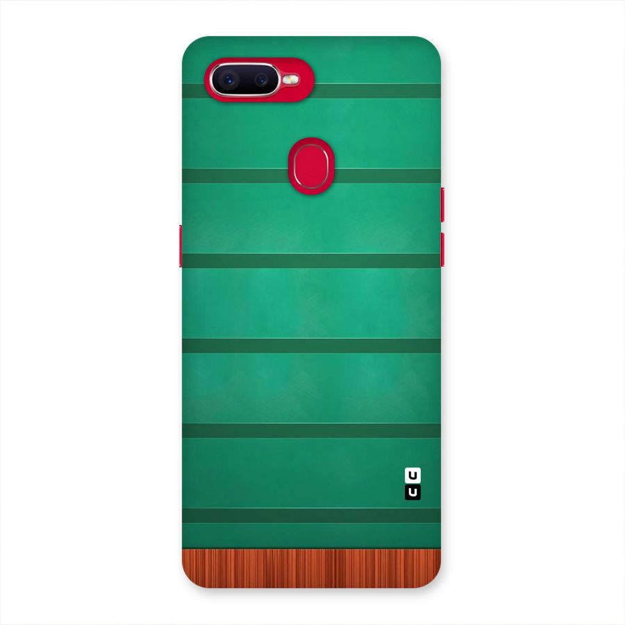 Green Wood Stripes Back Case for Oppo F9 Pro