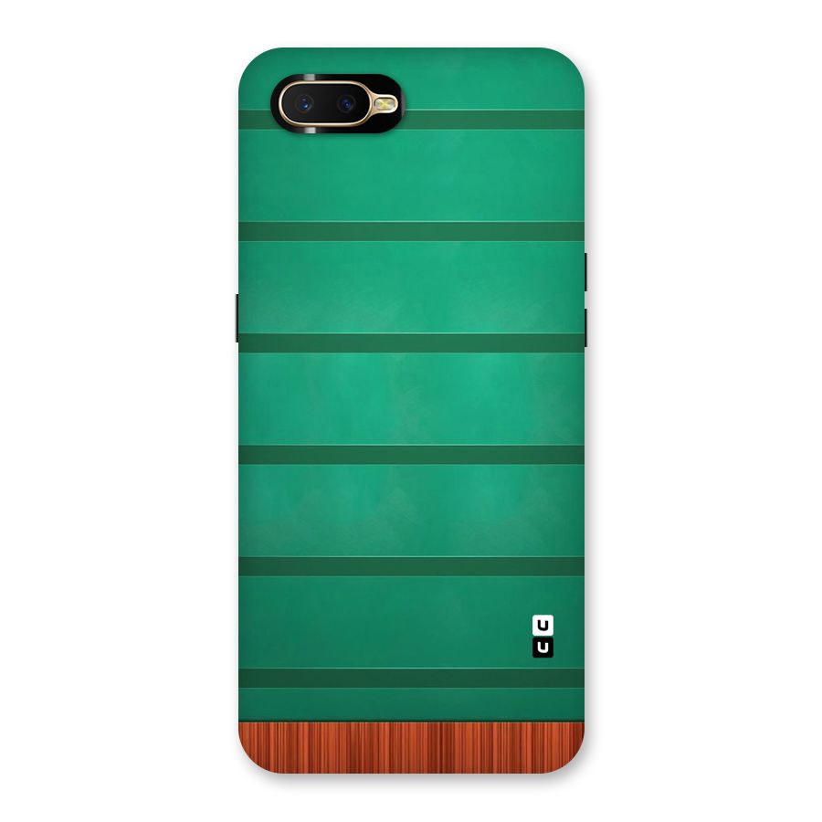 Green Wood Stripes Back Case for Oppo K1
