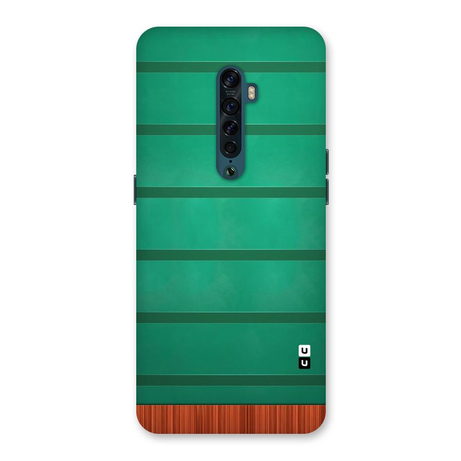 Green Wood Stripes Back Case for Oppo Reno2