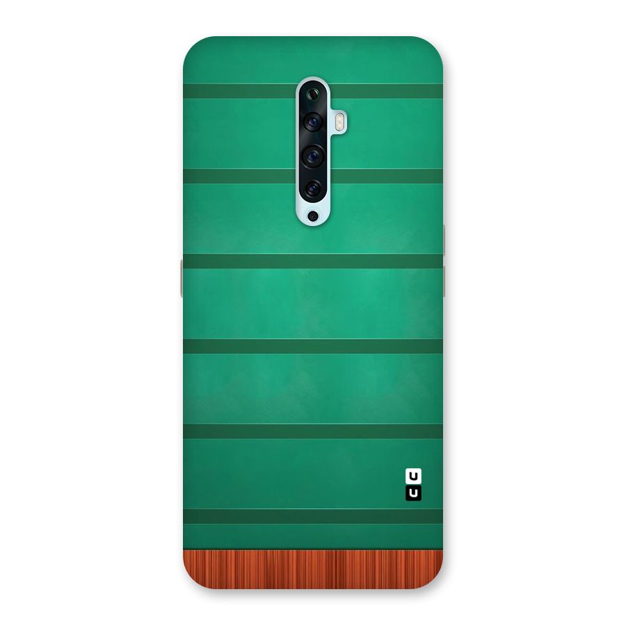 Green Wood Stripes Back Case for Oppo Reno2 Z