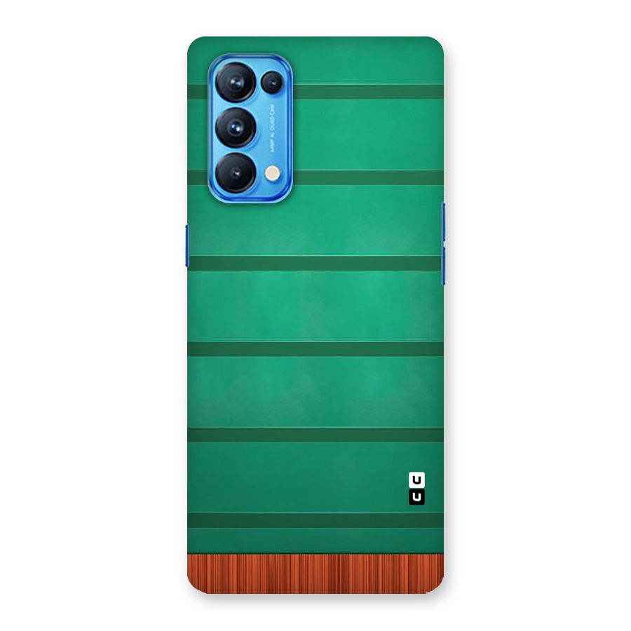 Green Wood Stripes Back Case for Oppo Reno5 Pro 5G