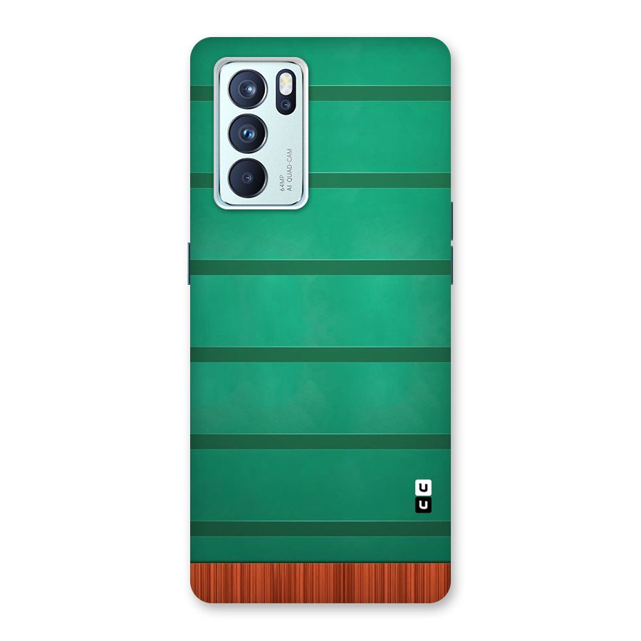 Green Wood Stripes Back Case for Oppo Reno6 Pro 5G
