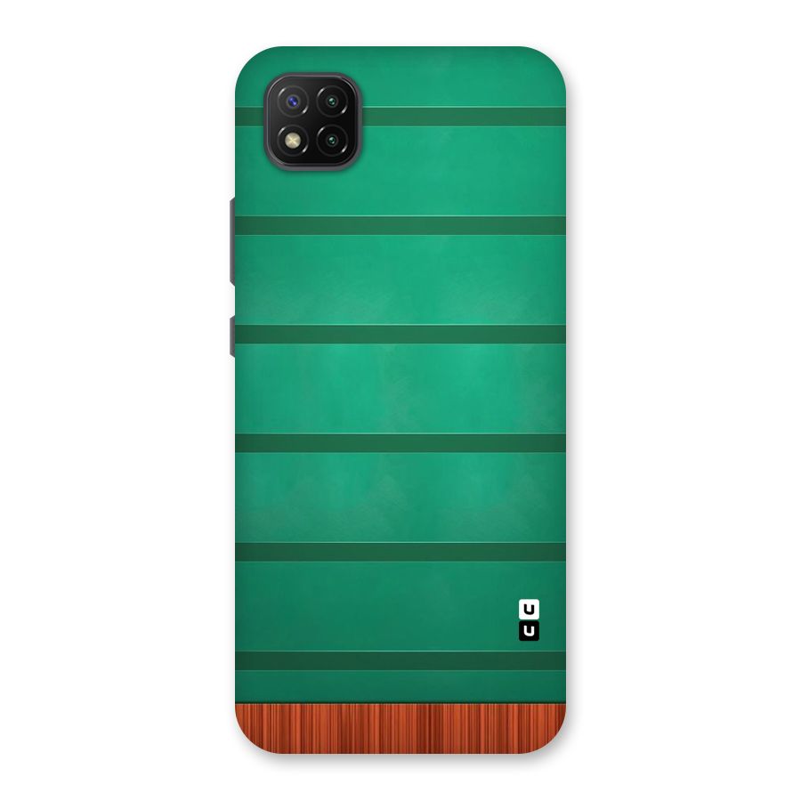 Green Wood Stripes Back Case for Poco C3