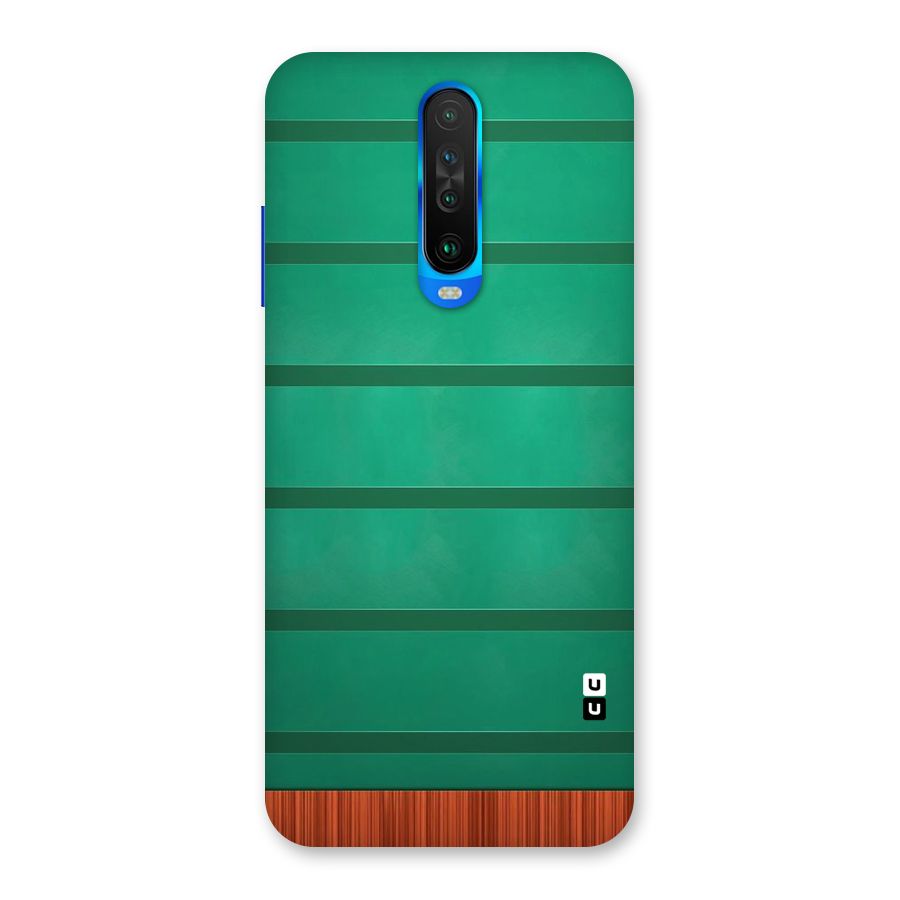 Green Wood Stripes Back Case for Poco X2