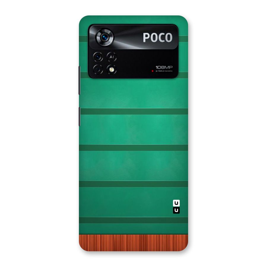 Green Wood Stripes Back Case for Poco X4 Pro 5G