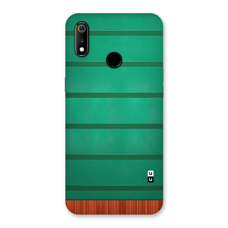Green Wood Stripes Back Case for Realme 3