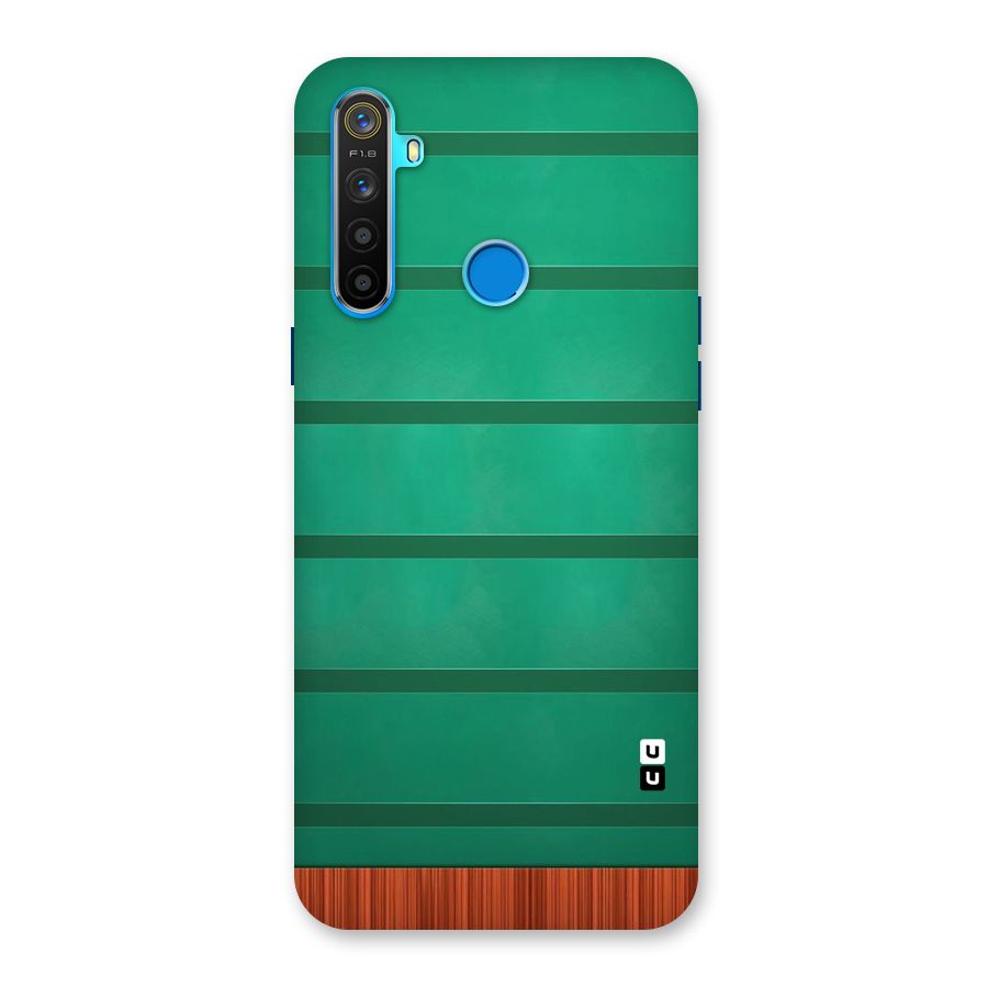 Green Wood Stripes Back Case for Realme 5