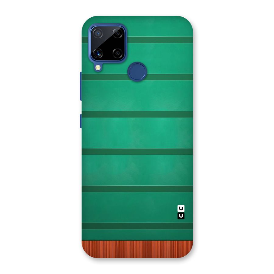 Green Wood Stripes Back Case for Realme C15