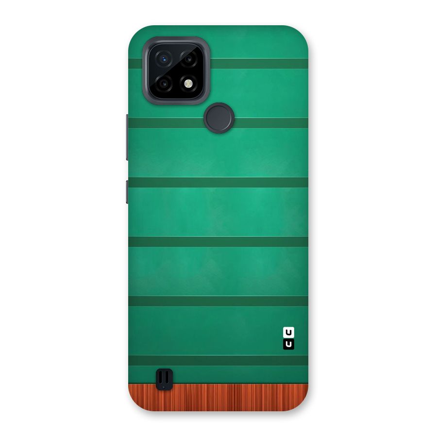 Green Wood Stripes Back Case for Realme C21