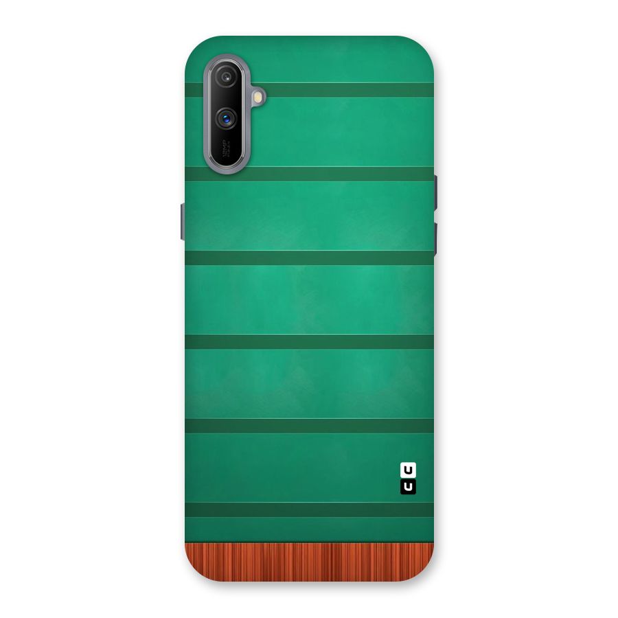 Green Wood Stripes Back Case for Realme C3