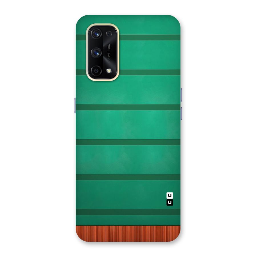 Green Wood Stripes Glass Back Case for Realme X7 Pro