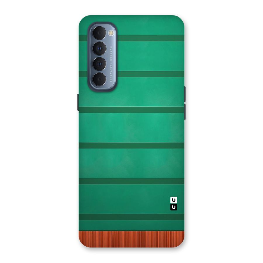 Green Wood Stripes Back Case for Reno4 Pro