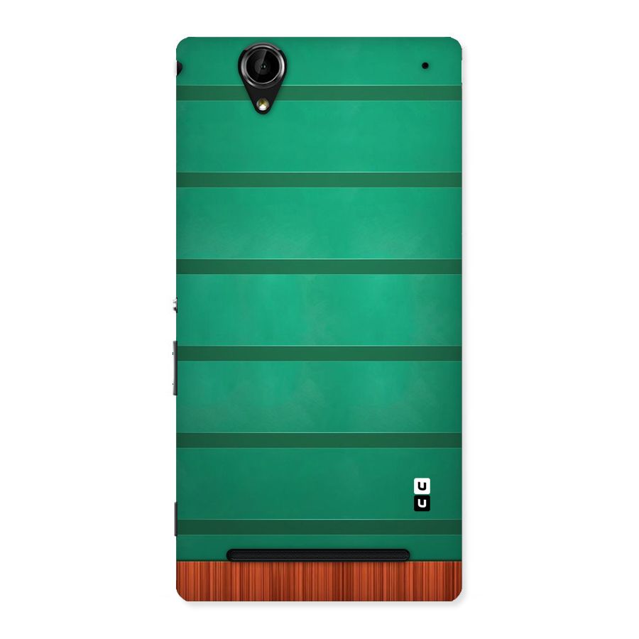 Green Wood Stripes Back Case for Sony Xperia T2