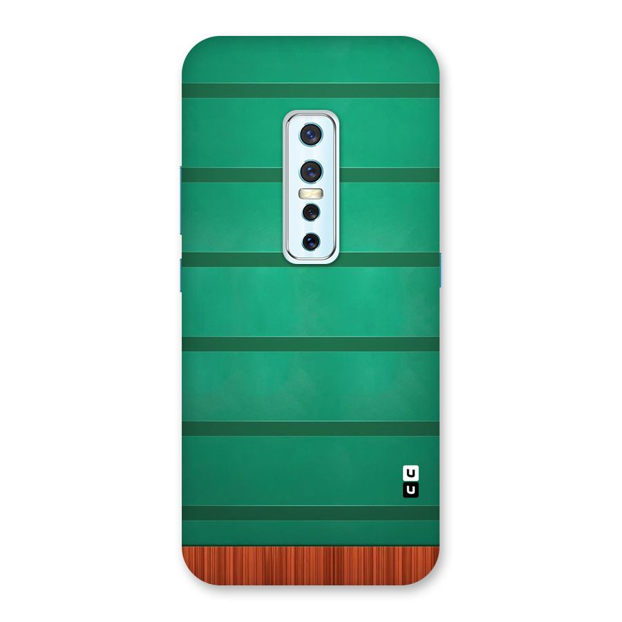 Green Wood Stripes Back Case for Vivo V17 Pro