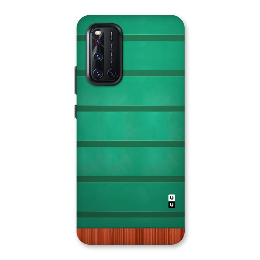 Green Wood Stripes Back Case for Vivo V19