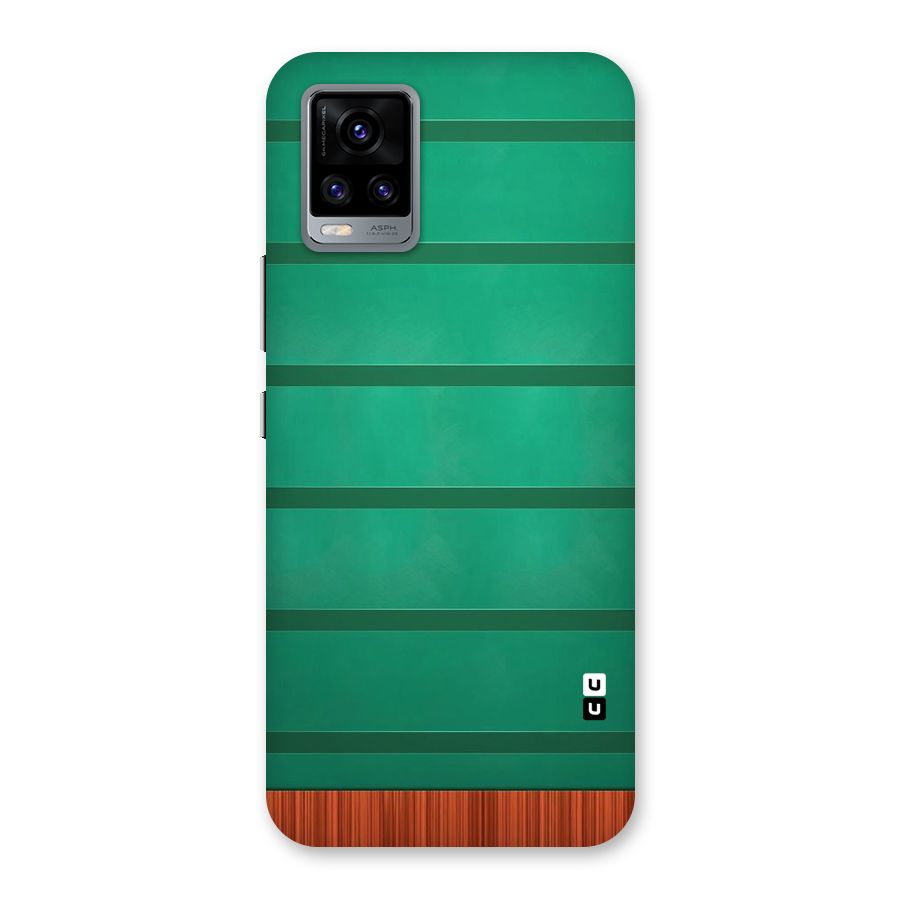 Green Wood Stripes Back Case for Vivo V20