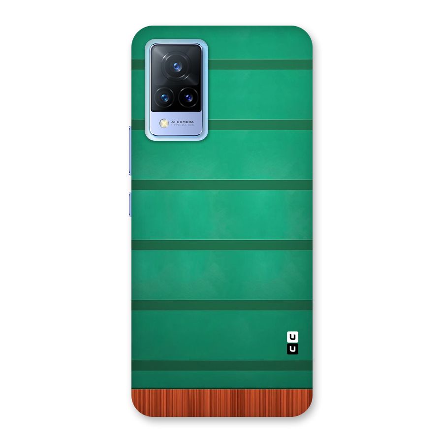 Green Wood Stripes Back Case for Vivo V21 5G