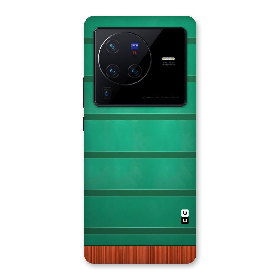 Green Wood Stripes Back Case for Vivo X80 Pro