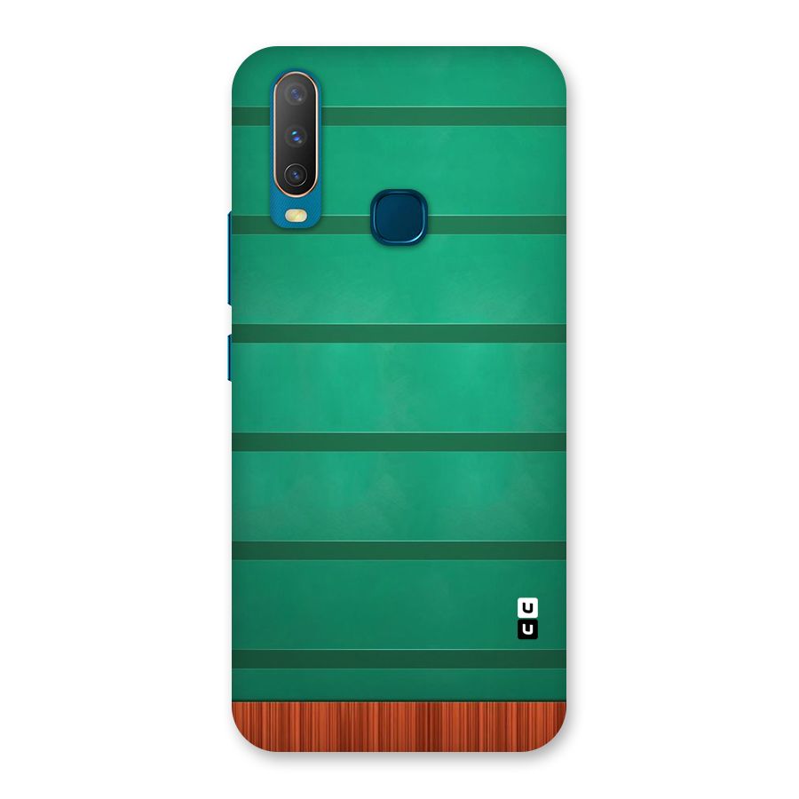 Green Wood Stripes Back Case for Vivo Y17