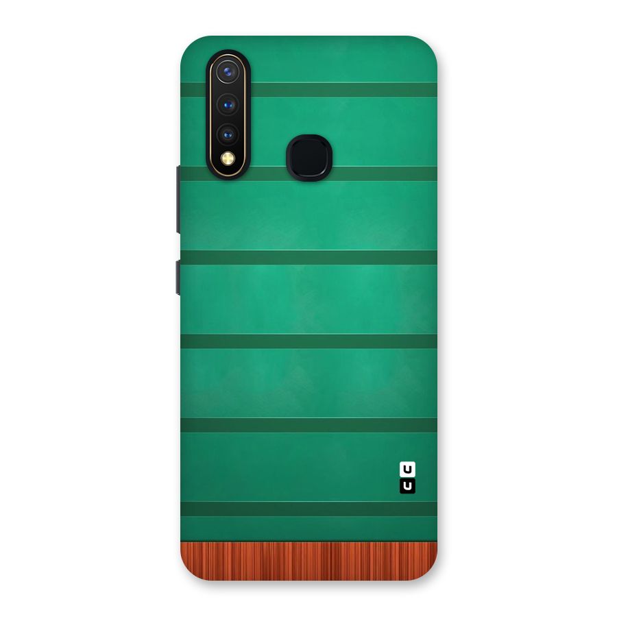 Green Wood Stripes Back Case for Vivo Y19
