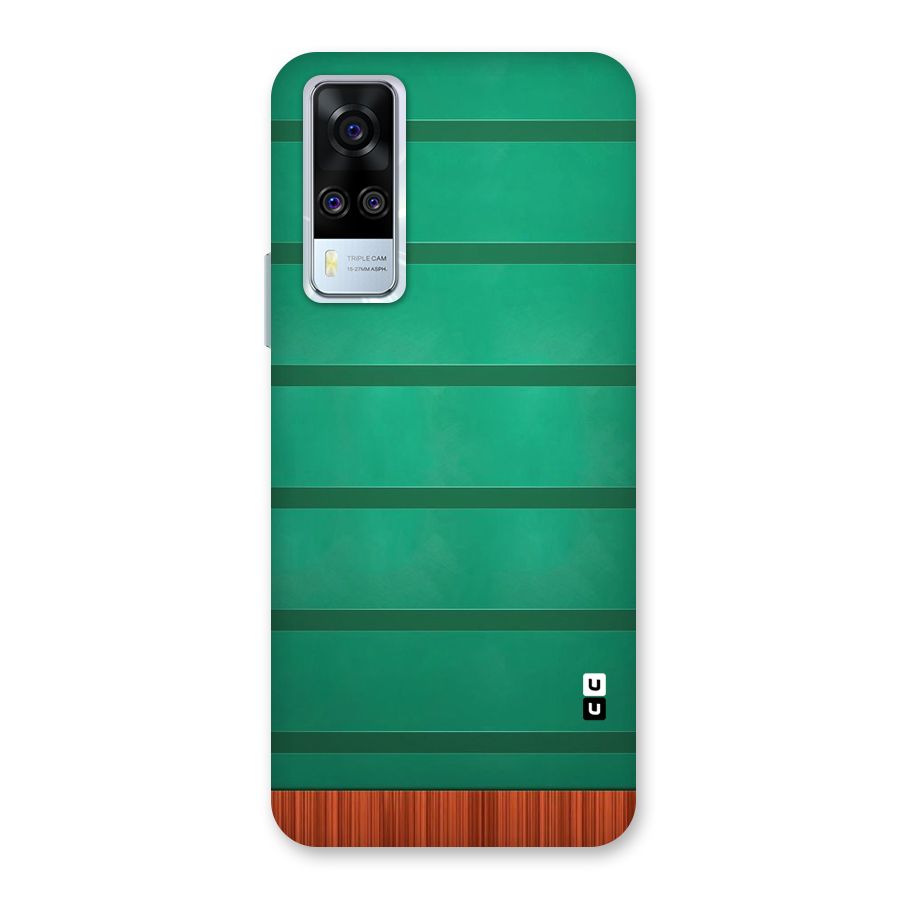 Green Wood Stripes Back Case for Vivo Y31