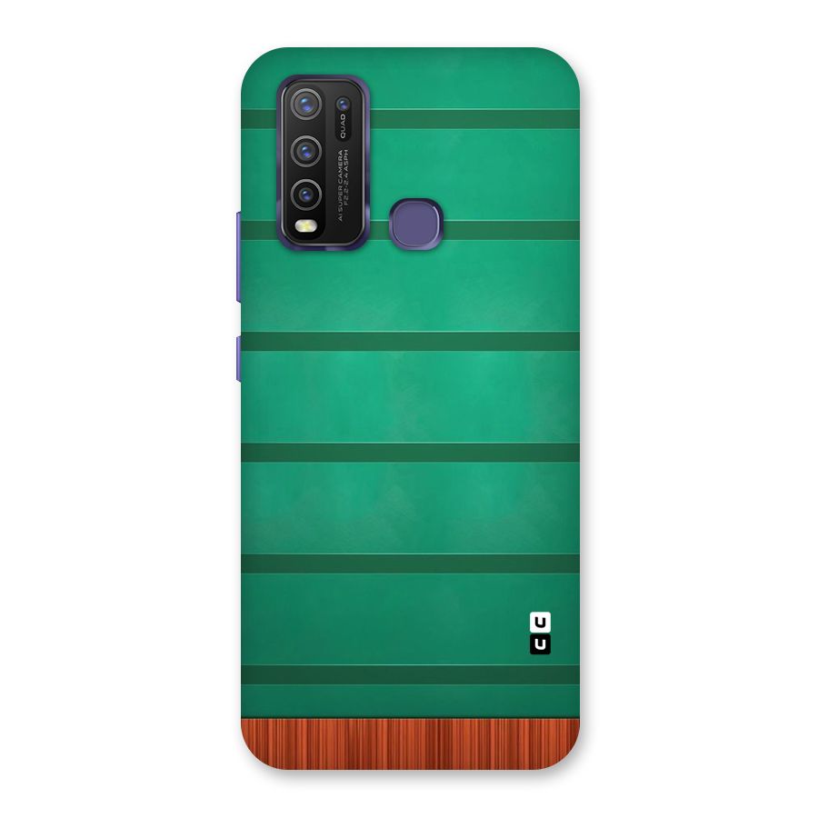 Green Wood Stripes Back Case for Vivo Y50