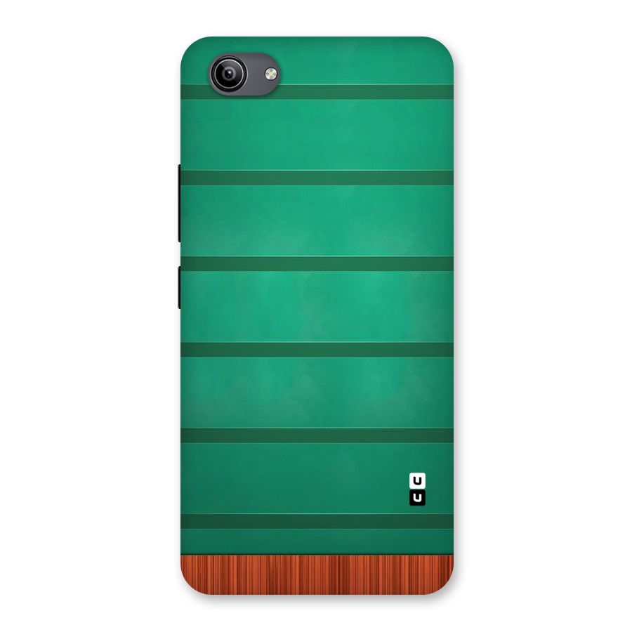 Green Wood Stripes Back Case for Vivo Y81i