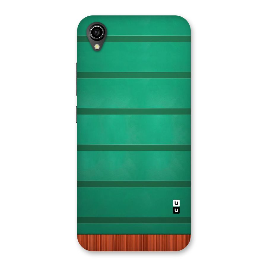 Green Wood Stripes Back Case for Vivo Y91i