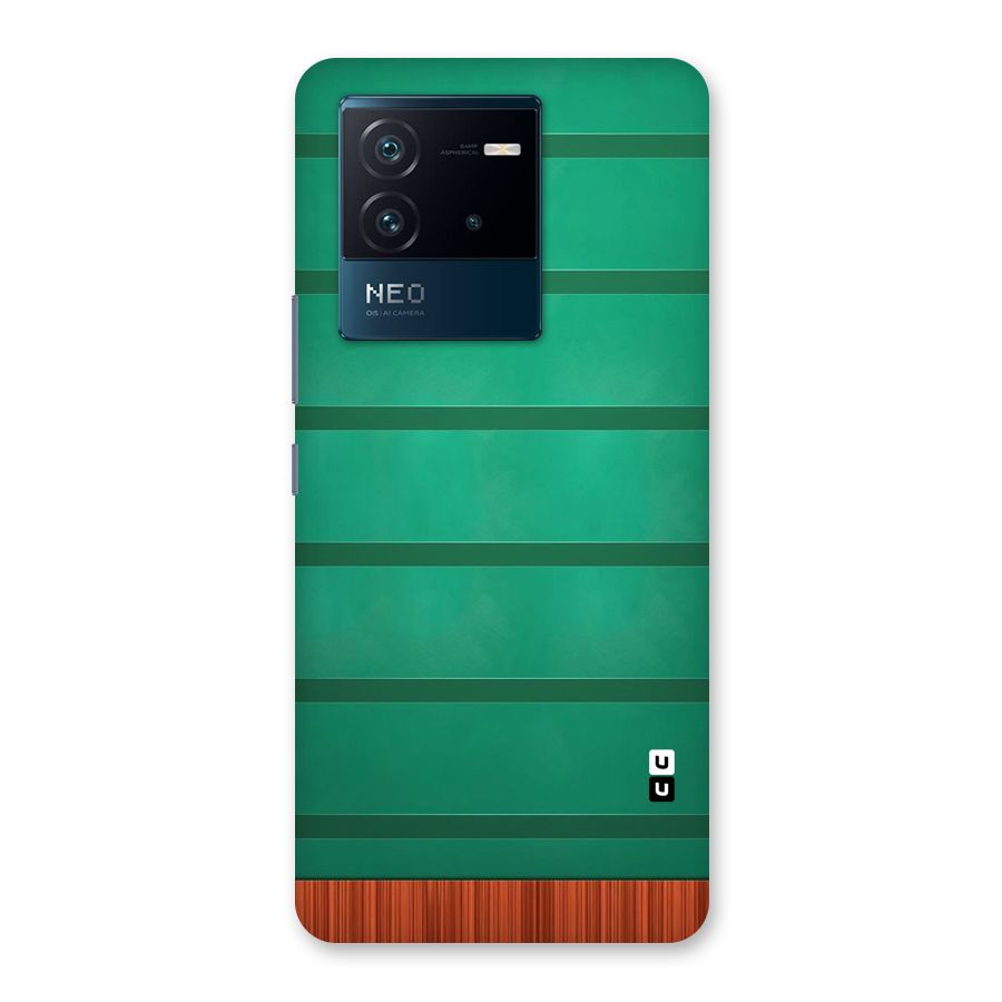 Green Wood Stripes Back Case for Vivo iQOO Neo 6 5G