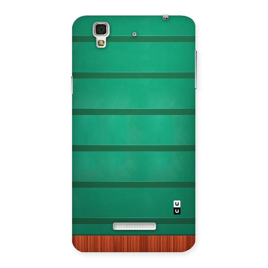 Green Wood Stripes Back Case for Yu Yureka