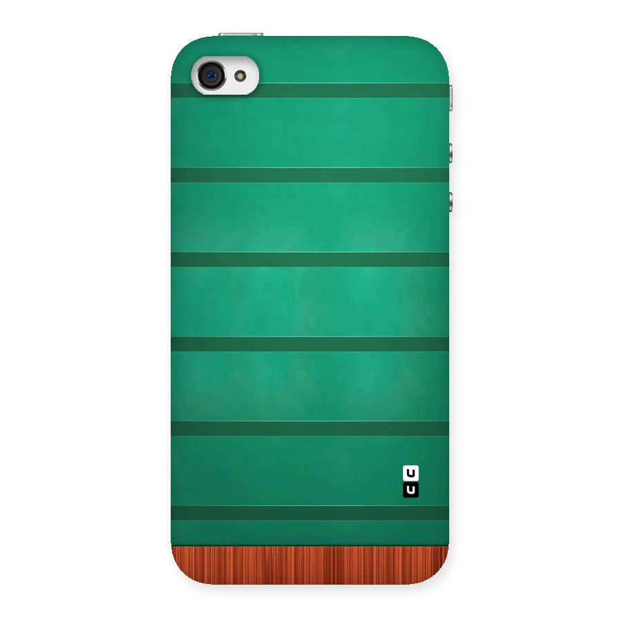 Green Wood Stripes Back Case for iPhone 4 4s