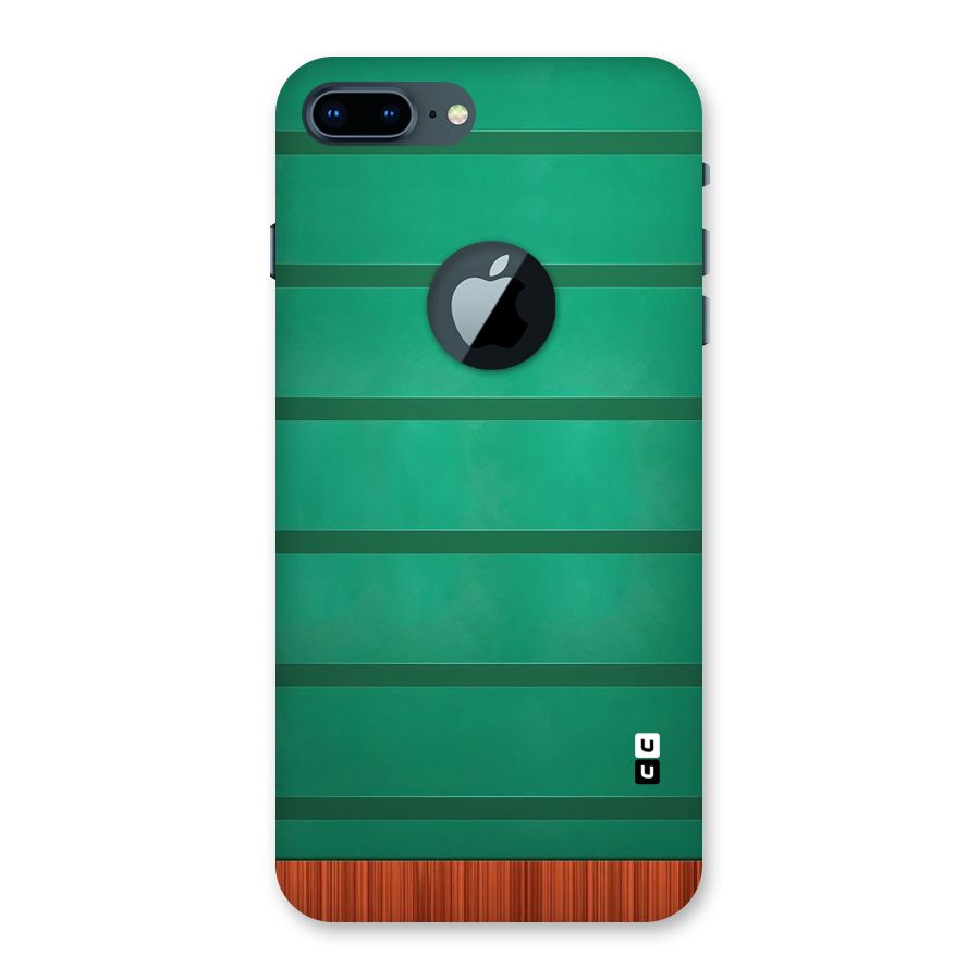 Green Wood Stripes Back Case for iPhone 7 Plus Logo Cut